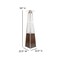 Merrick Lane Stainless Steel Pyramid Shape Portable Outdoor Patio Heater - 7.5 Feet Tall